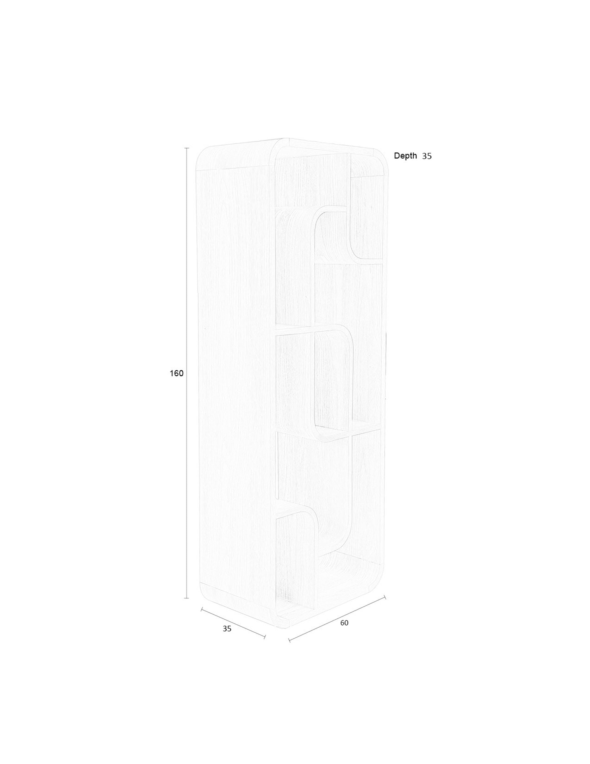 Zuiver Seven Abstract Beige Oak Wood Display Unit